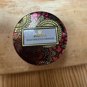 Voluspa Red Candle with White Label